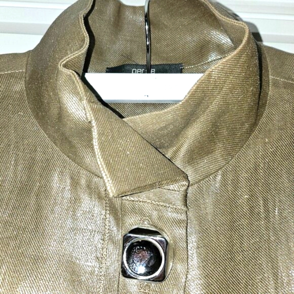 COCKTAIL COAT in a BLEND of GOLD and SILVER, UNLINED, SIZE 6